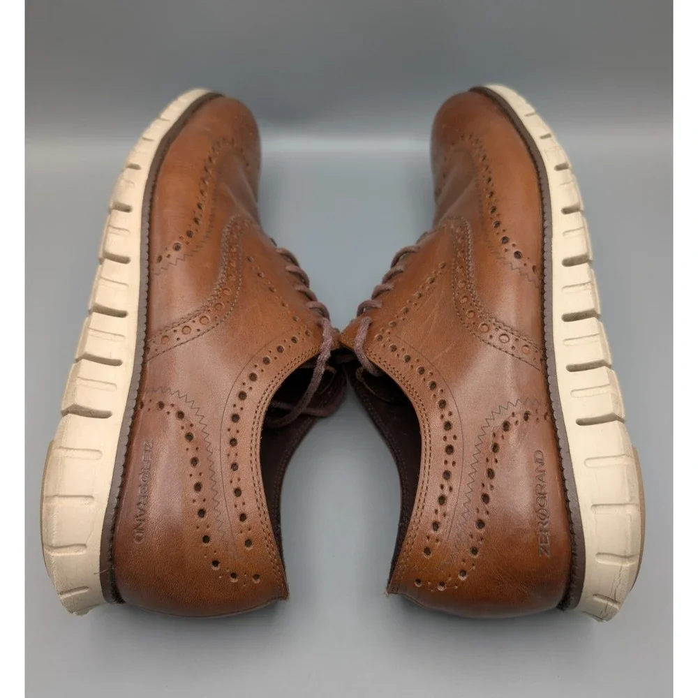 Cole Haan Zerogrand Men's 12M Wingtip Oxford Brown Shoes - C14493